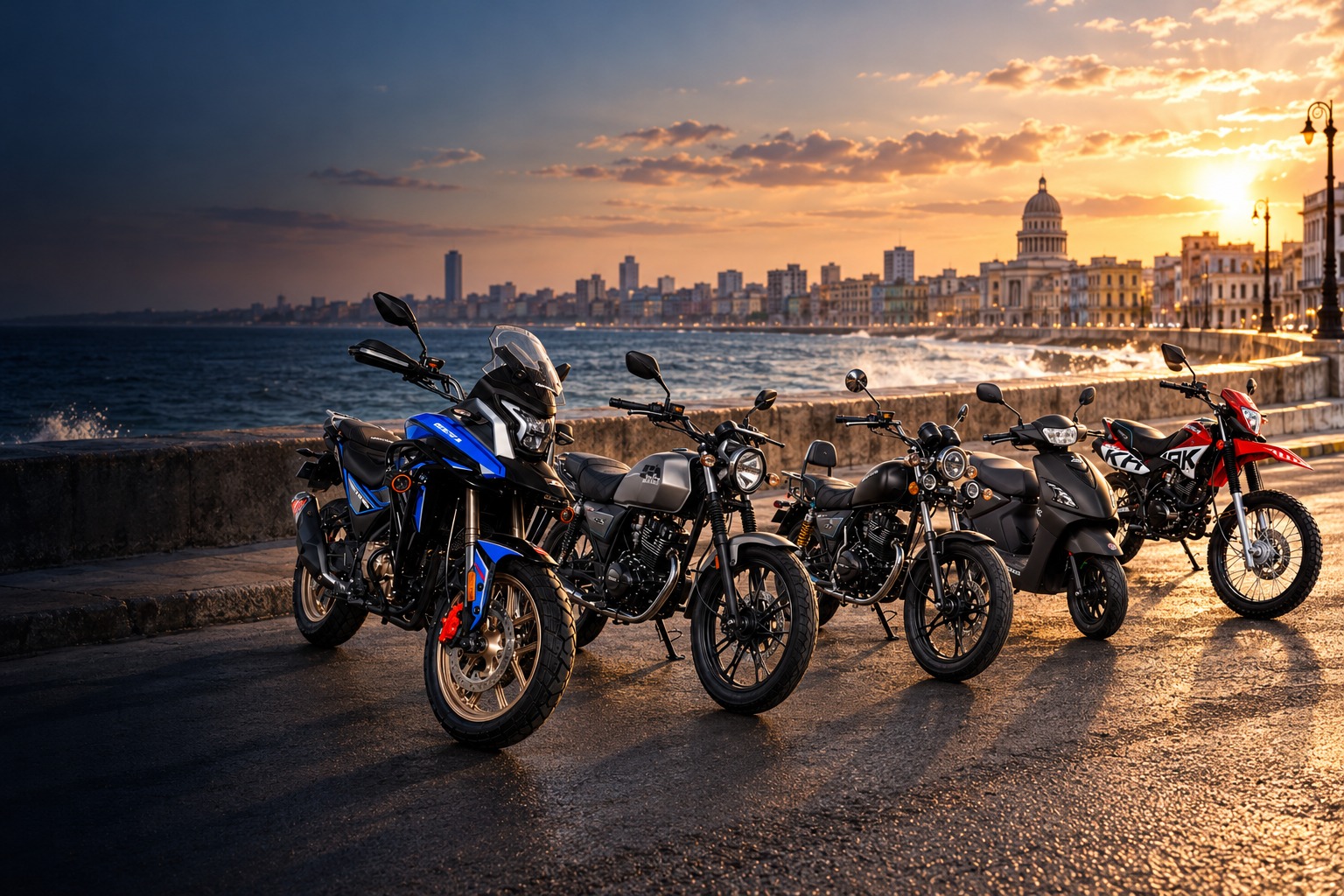 Modelos BERA frente al Malecón de La Habana